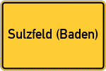 Place name sign Sulzfeld (Baden)