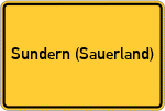 Place name sign Sundern (Sauerland)