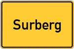 Place name sign Surberg