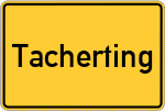 Place name sign Tacherting