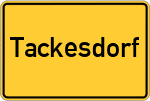 Place name sign Tackesdorf