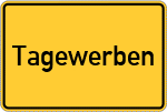 Place name sign Tagewerben