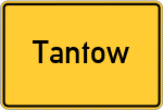 Place name sign Tantow