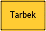 Place name sign Tarbek