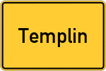 Place name sign Templin