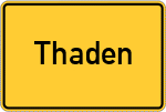 Place name sign Thaden