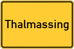 Place name sign Thalmassing, Oberpfalz