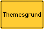 Place name sign Themesgrund