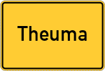 Place name sign Theuma