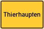 Place name sign Thierhaupten
