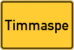 Place name sign Timmaspe