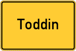 Place name sign Toddin
