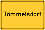 Place name sign Tömmelsdorf