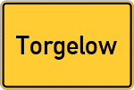 Place name sign Torgelow