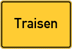 Place name sign Traisen