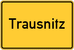 Place name sign Trausnitz
