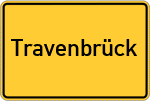 Place name sign Travenbrück