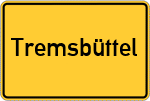 Place name sign Tremsbüttel
