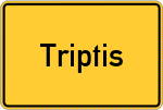 Place name sign Triptis