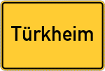 Place name sign Türkheim, Wertach