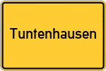 Place name sign Tuntenhausen