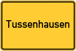 Place name sign Tussenhausen