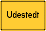 Place name sign Udestedt