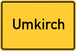 Place name sign Umkirch