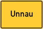 Place name sign Unnau