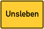 Place name sign Unsleben
