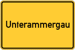 Place name sign Unterammergau