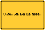Place name sign Unterroth bei Illertissen