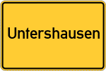 Place name sign Untershausen