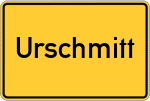 Place name sign Urschmitt