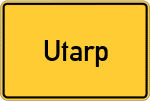 Place name sign Utarp, Harlingerland