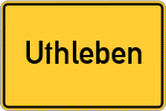Place name sign Uthleben
