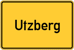 Place name sign Utzberg