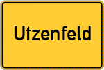 Place name sign Utzenfeld
