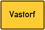 Place name sign Vastorf