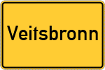 Place name sign Veitsbronn