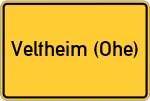 Place name sign Veltheim (Ohe)