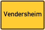 Place name sign Vendersheim