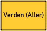 Place name sign Verden (Aller)