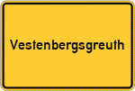 Place name sign Vestenbergsgreuth