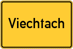 Place name sign Viechtach