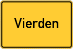 Place name sign Vierden