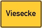 Place name sign Viesecke