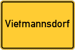 Place name sign Vietmannsdorf