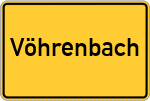 Place name sign Vöhrenbach