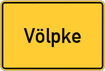 Place name sign Völpke